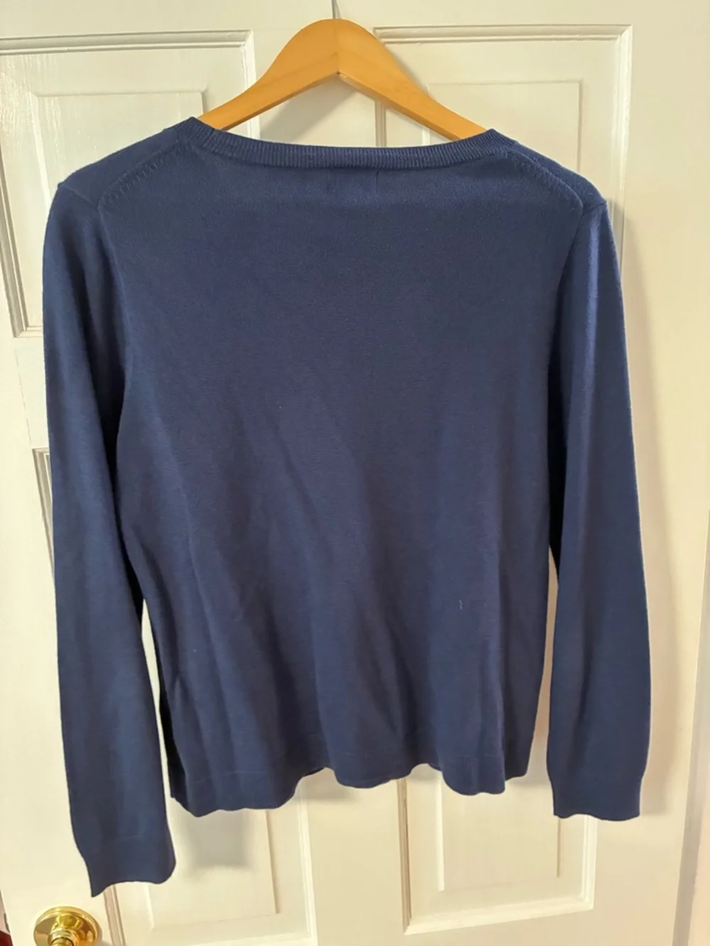 J. Crew Navy Teddie Crewneck Sweater - Picture 2 of 4
